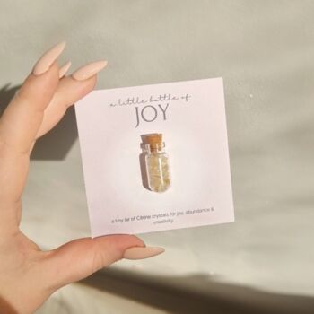 A Little Bottle Of Joy Citrine Crystal Wish Jar, 2 of 5