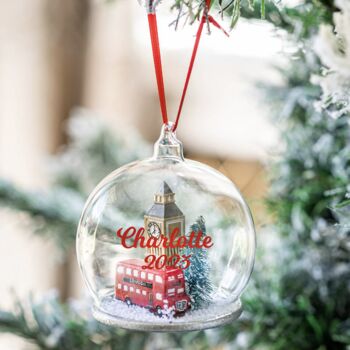 Personalised London Scene Dome Bauble, 3 of 5