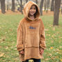 Personalised Kids Character Cushion Hooded Blanket – Two In One Hoodie And Plush Toy, thumbnail 7 of 10