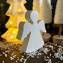 White Wooden Angel Decoration, thumbnail 2 of 2