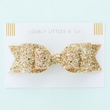 Oversized Glitter Hair Bow 14 Colours To Choose, 7 of 12