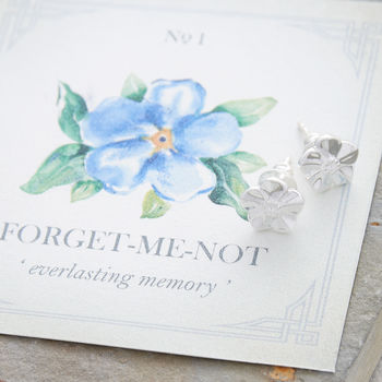 Forget Me Not Solid Silver Stud Earrings, 4 of 9