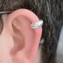 Unisex Sterling Single Feather Ear Cuff, thumbnail 1 of 6