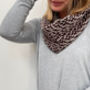 Knitted Lambswool Snood With Line Pattern, thumbnail 2 of 5