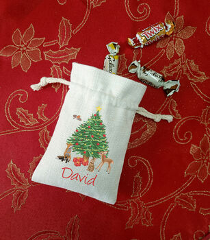 Personalised Woodland Christmas Gift Bag, 6 of 8