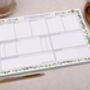 Botanical Personalised Weekly Planner Desk Pad, thumbnail 3 of 4