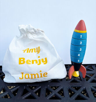 Stacking Rocket With Optional Personalised Bag, 3 of 3