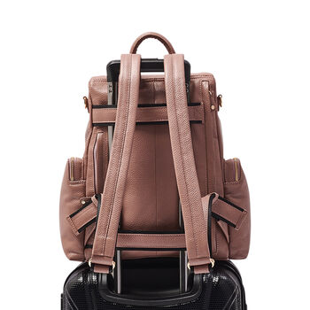 Amber Warm Taupe Leather Backpack, 10 of 10