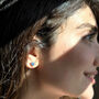 Blue Topaz Heart Sterling Silver Stud Gemstone Earrings, thumbnail 3 of 5
