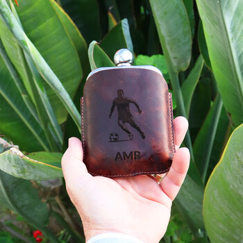 Personalised Buffalo Leather Sports Hipflask, 12 of 12