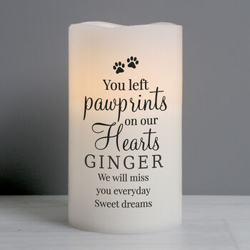 Personalised In Loving Memory Pet Candle LED, 2 of 2