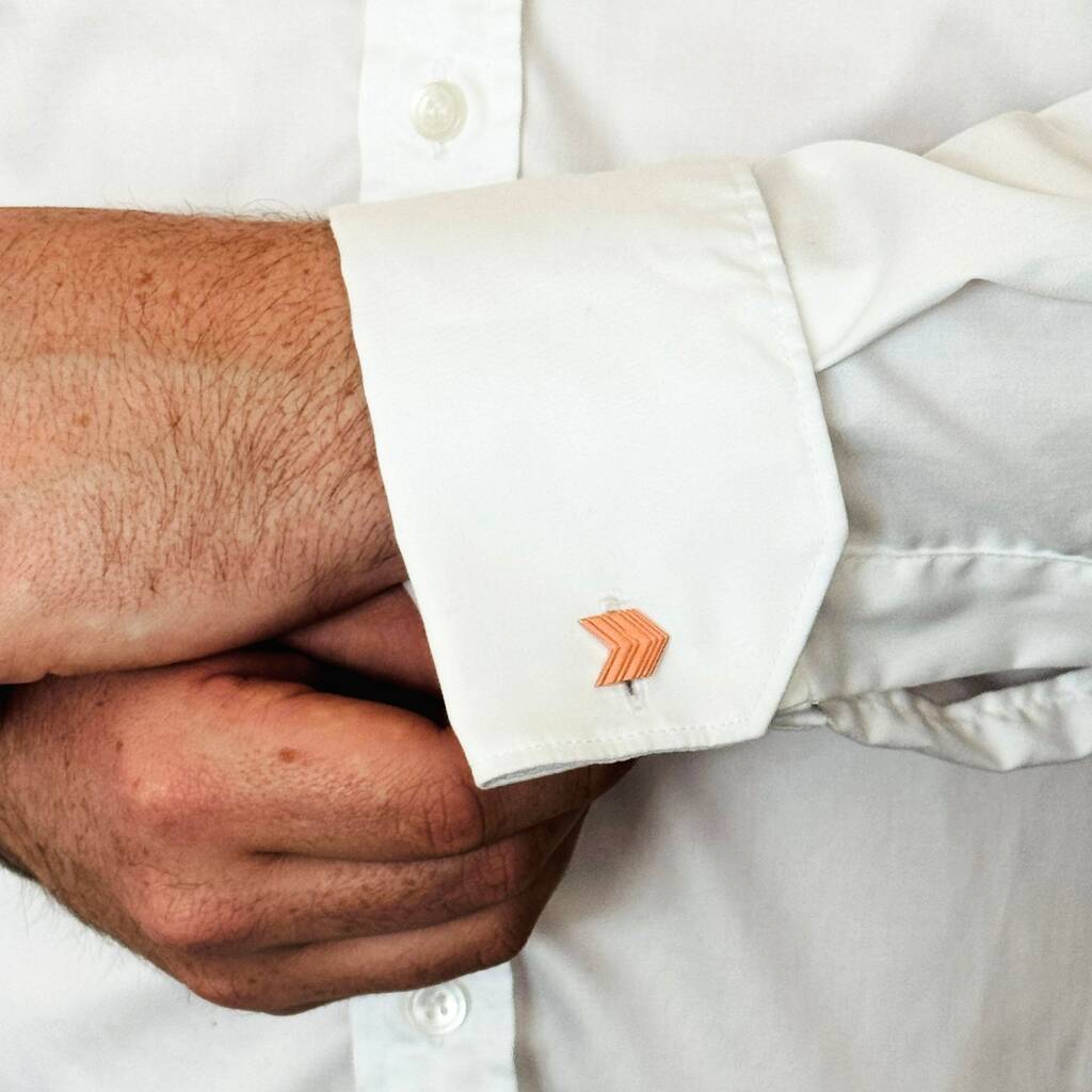 Arrow Cufflinks For Men And Women In Silver, Gold Or Rose Gold, 1 of 9