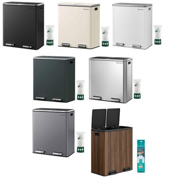 Dual Recycling Bin With Soft Close Lids, 12 of 12