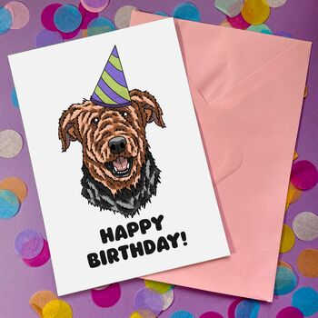 Personalised Bingley Terrier Christmas Card With Gifts, 5 of 12