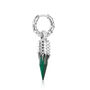 Dagger Hoop Malachite In Silver, thumbnail 1 of 3