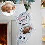 Personalised Dog Christmas Stocking With Photo, thumbnail 2 of 4