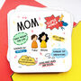 Super Mom Coaster, Personalised Coaster From Son/Daughter, thumbnail 1 of 3