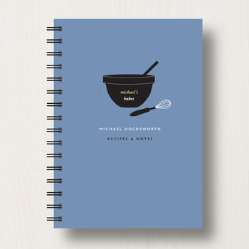 Personalised Baking Lover's Recipe Journal Or Notebook, 9 of 10