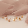 Tiny Gold Or Rose Gold Love Heart Studs, thumbnail 1 of 11