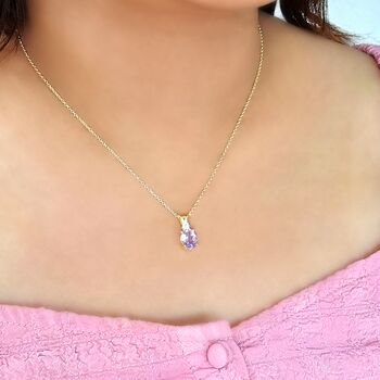 Lavender Amethyst Pendant Necklace In Sterling Silver, 5 of 9