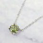 Peridot 1ct Moissanite Crystal Sterling Silver Necklace, thumbnail 1 of 6