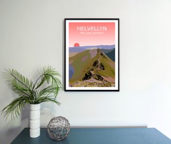 Helvellyn Lake District Mountain Art Print, 2 of 4