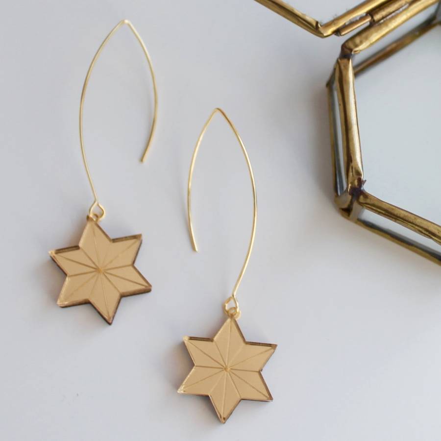 Star Drop Earrings By Jules And Clem