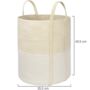Natural Cotton Rope Storage Basket Beige And White, thumbnail 2 of 4