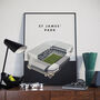 St James' Park Stadium Newcastle Poster Print, thumbnail 1 of 3