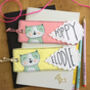 Personalised Happy Cat Name Bookmark For Children, thumbnail 1 of 7