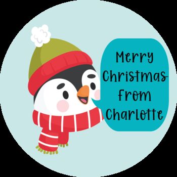 Personalised 'Merry Christmas' Penguin Small Lollipops, 2 of 4