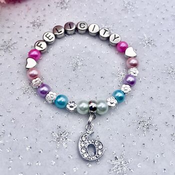 Personalised Birthday Bracelet Age Charm Bracelet, 2 of 12