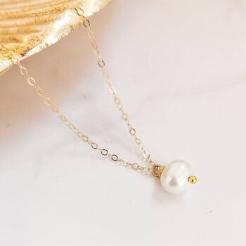 14 Kt Gold Filled Pearl Necklace, 2 of 5