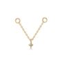 14k Solid Gold Topaz Connector Chain, thumbnail 1 of 2