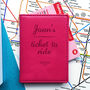 Ticket To Ride Personalised Oyster Travel Card Cover, thumbnail 2 of 11