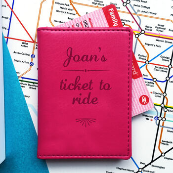 Ticket To Ride Personalised Oyster Travel Card Cover, 2 of 11