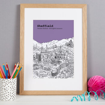 Personalised Sheffield Graduation Gift Print, 8 of 9