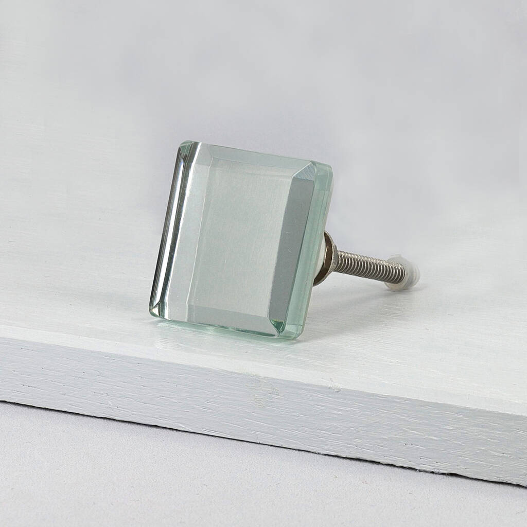 G Decor Alma Crystal Clear Mirror Glass Pull Knobs By G Decor