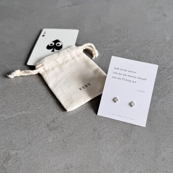 You Are F*Cking Ace Silver Earrings – Empowering Gift For Her, 3 of 11