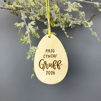 Personalised Welsh First Easter 2026 Decoration, 2 of 2