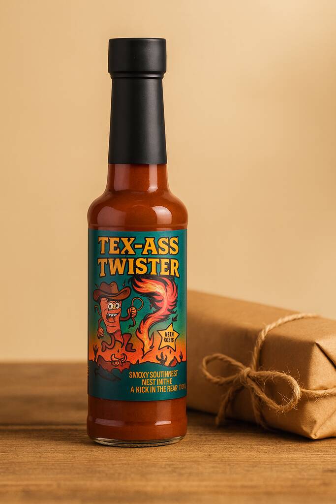 Fire Foods Tex Ass Twister – Smoky Southwest BBQ Hot Sauce, 1 of 2