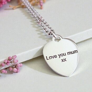 Personalised Photo Engraved Heart Necklace, 3 of 12