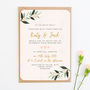 Botanical Blush Wedding Invitations, thumbnail 3 of 8