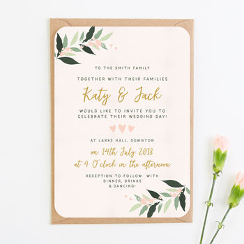 Botanical Blush Wedding Invitations, 3 of 8