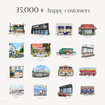 Personalised Storefront Portrait Gift – Custom Watercolour Venue Illustration, Hand Drawn Shopfront Or Café Drawing, 10 of 10