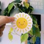 Cute Smiley Sunshine Sticker, thumbnail 1 of 3