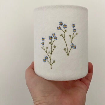 Forget Me Not Embroidered Lantern, 2 of 3