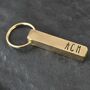 Personalised Gift, Bronze Bar Keyring Anniversary Birthday, thumbnail 6 of 11