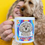 Personalised Groovy Retro Dog Mum Dog Lover Mug, thumbnail 3 of 12