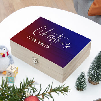 Personalised Sunset Gradient Family Christmas Eve Box, 10 of 12